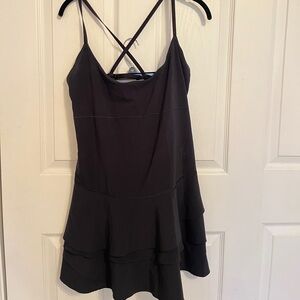 Aerie Offline Black Strappy Dress